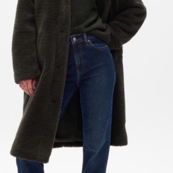 NWT Gap Sherpa coat mistletoe green xs - Picture 7 of 8